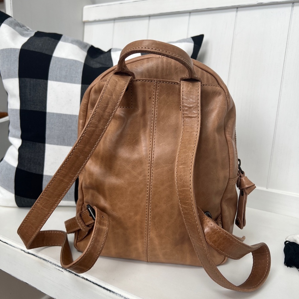 Frye Tan Leather Mini Backpack - Picture 8 of 12